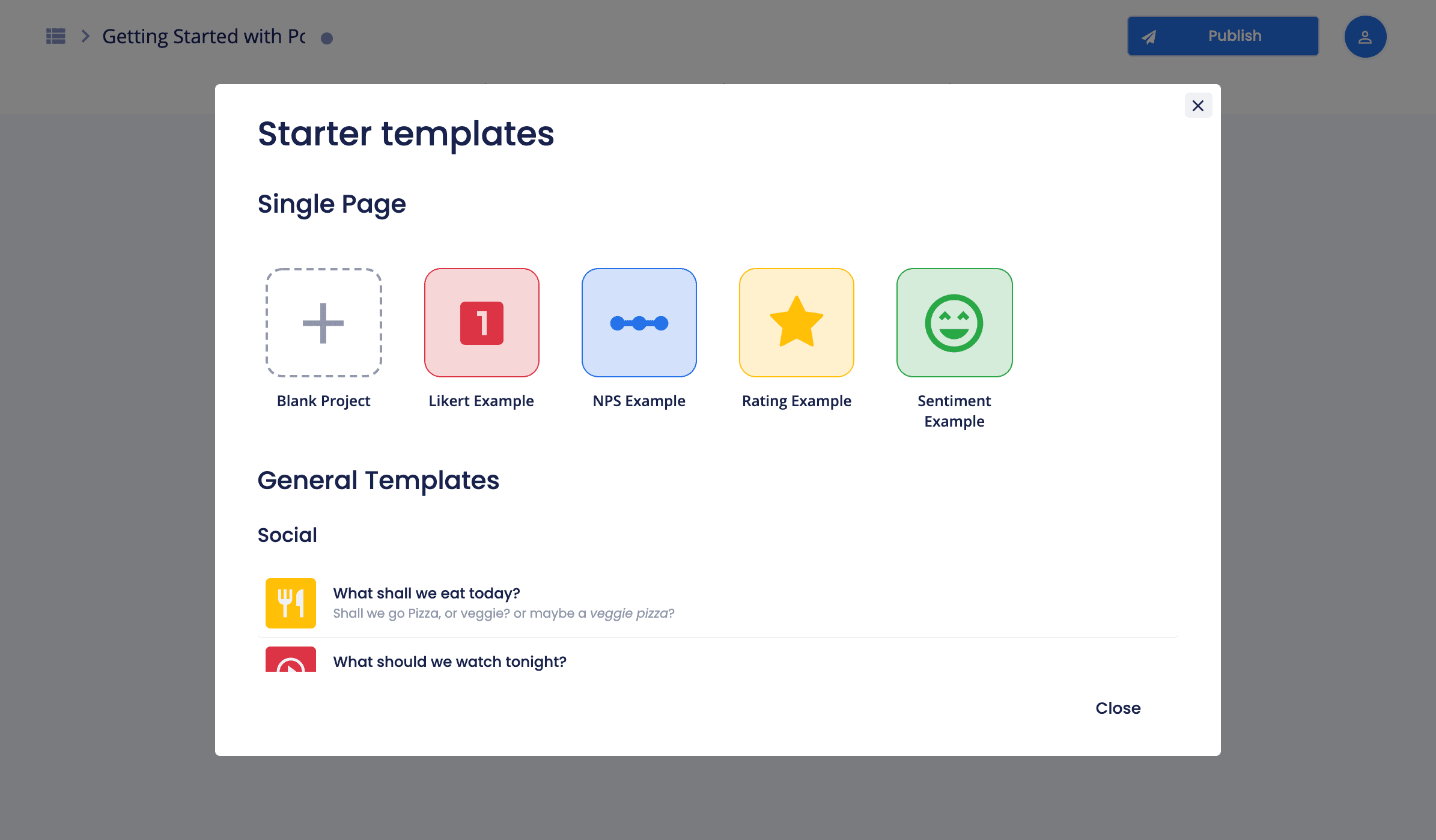 Poll templates - Pollme