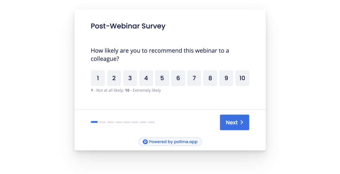 pollme template Post-Webinar Micro-survey