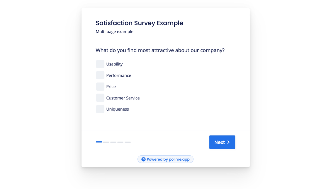 pollme template Satisfaction Micro-survey